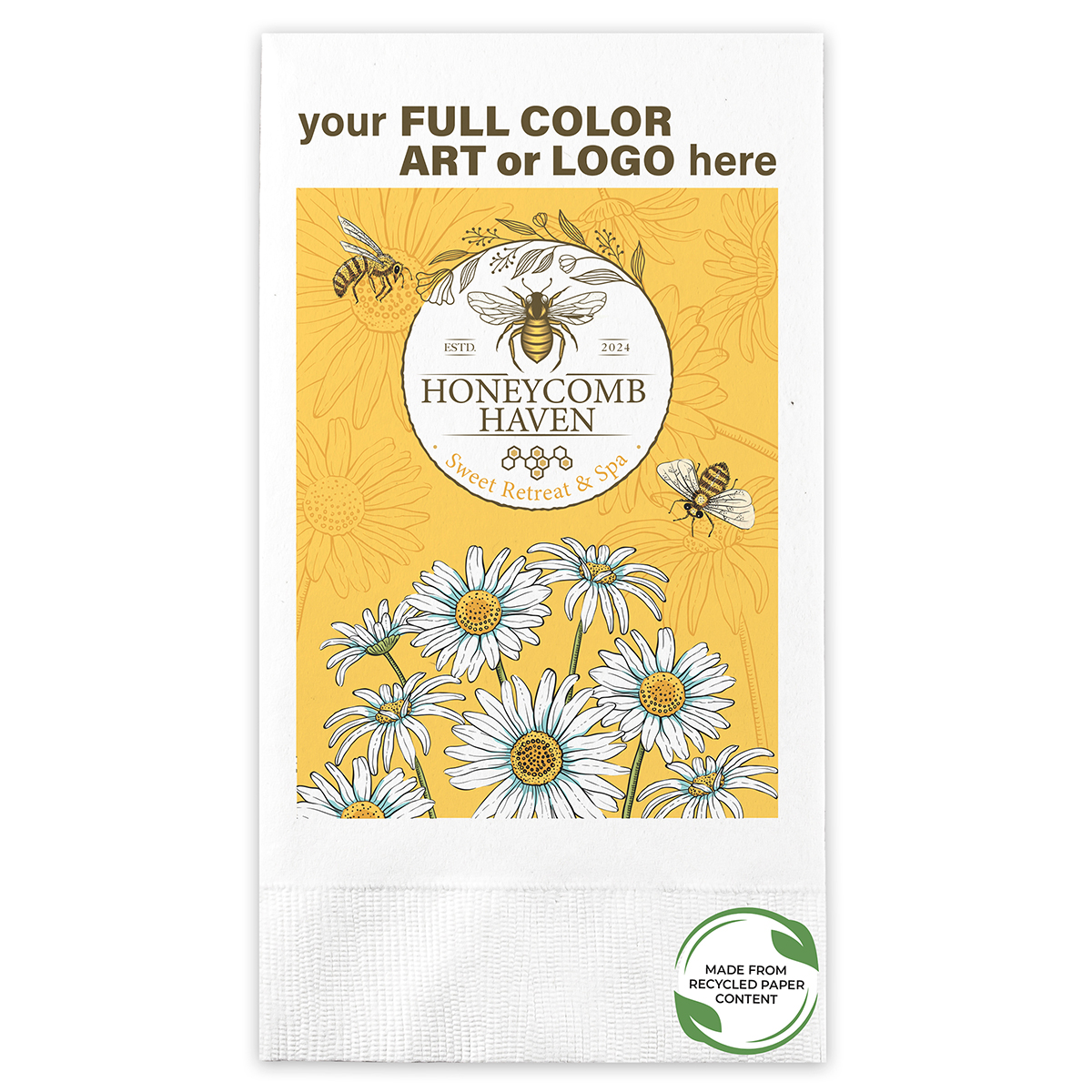 Personalized custom guest towel napkins. Customize online.