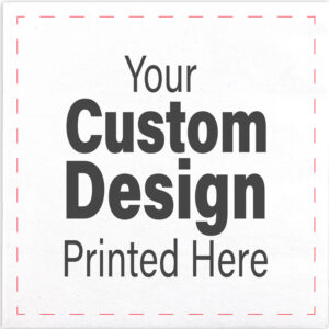 Non-embossed cocktail napkins showing 4.25" imprint area