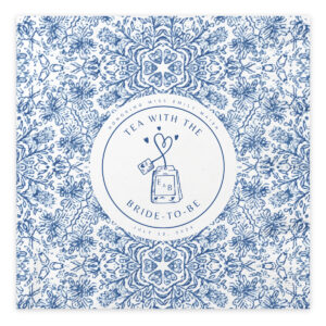 Personalized luncheon napkins for a bridal shower