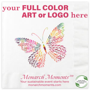 Personalized custom dinner napkins full bleed digital printed