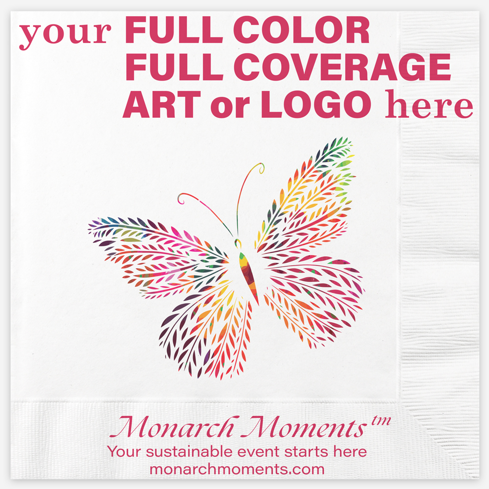 Personalized custom dinner napkins digital printed