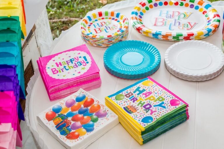 Paper Napkins at a Birthday Party